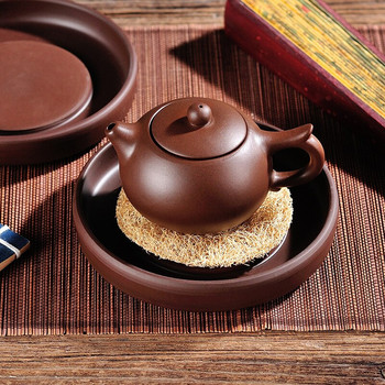 Чайник Zisha Маса за сухо приготвяне на чай Аксесоари за чай Керамичен държач за чайник Тава Аксесоари за китайски кунгфу чай