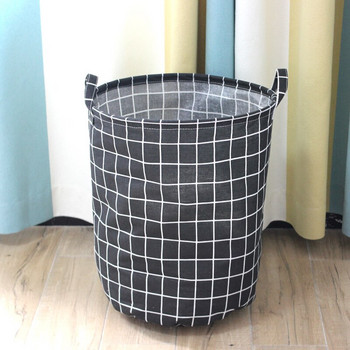 2022 Нова супер голяма кошница за пране Кръгла мръсни дрехи Играчки Сгъваема кофа Анти-прах Голяма кошница за варел за съхранение Домашна чанта за съхранение