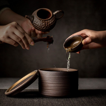 Традиционен керамичен чайник Подложки Аксесоари за китайски кунг-фу чай Чайник Груба керамика Чай Сервиз за чай Аксесоари
