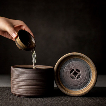 Традиционен керамичен чайник Подложки Аксесоари за китайски кунг-фу чай Чайник Груба керамика Чай Сервиз за чай Аксесоари