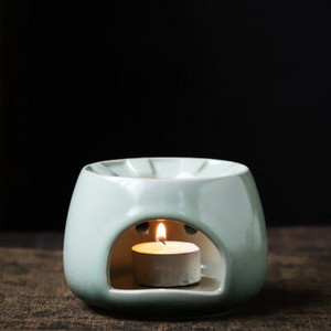 PINNY japoniško stiliaus žydra glazūra keraminė šilta arbatos viryklė Retro Kung Fu arbatos priedai Šildymo izoliacijos pagrindas