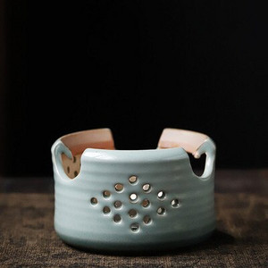 PINNY japoniško stiliaus žydra glazūra keraminė šilta arbatos viryklė Retro Kung Fu arbatos priedai Šildymo izoliacijos pagrindas