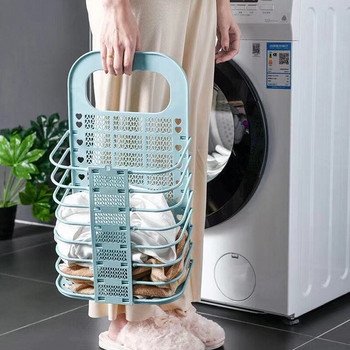 Сгъваема кошница за пране с дръжка Контейнери за продукти за пране и органайзер за мръсни дрехи Играчки Домашен комфорт Съхранение