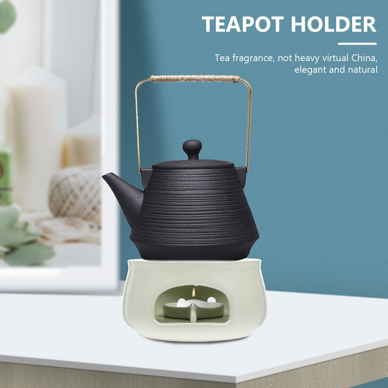 Keraminis arbatinuko šildytuvo laikiklis arbatos šildytuvo izoliacija šildymo pagrindas žvakių stovas arbatos kavos vandens šildytuvas arbatos indai