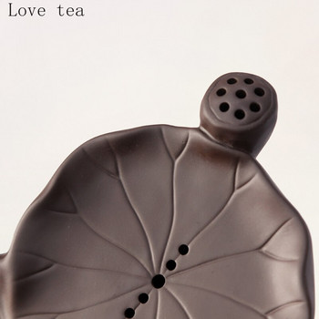 Модерен прост лилав пясък Zen керамичен поднос за чай мини домакински сухо изгаряне малък поднос за чай съхранение на вода домакински офис консумативи