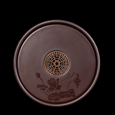 Чайник от масивно дърво от абанос със суха основа за маса за приготвяне на чай подложка за чай лилав пясък чайник мат пейка сервиз за чай аксесоари японски стил