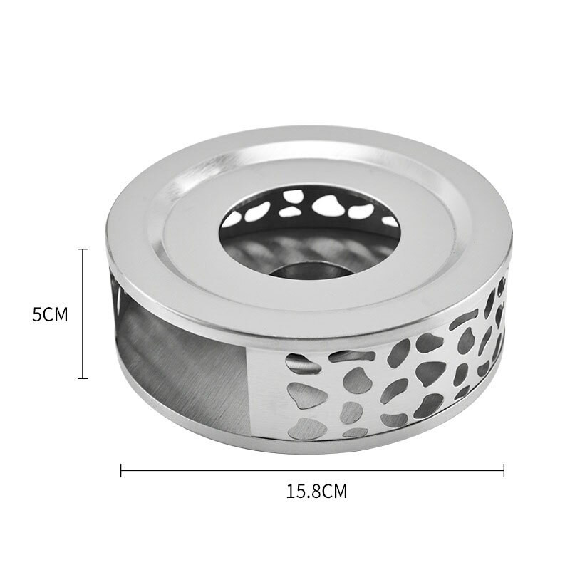 Arbatinuko šildytuvas Buitinis arbatos stovas nerūdijančio plieno kavos gėrimų puodelių šildytuvas borosilikatinio stiklo arbatinuko žvakių kaitinimo pagrindui
