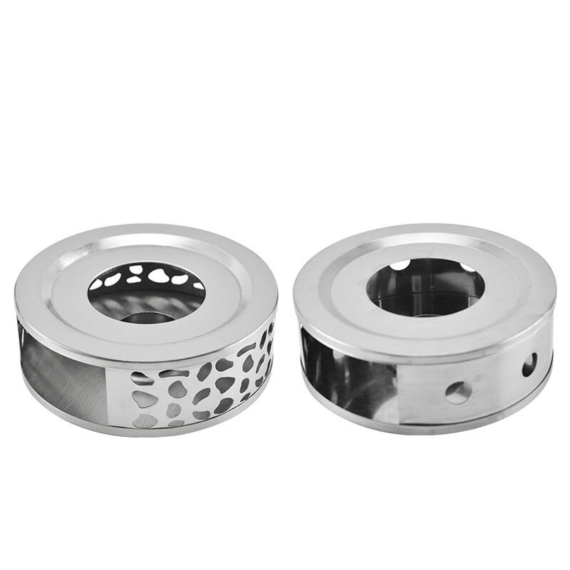 Arbatinuko šildytuvas Buitinis arbatos stovas nerūdijančio plieno kavos gėrimų puodelių šildytuvas borosilikatinio stiklo arbatinuko žvakių kaitinimo pagrindui