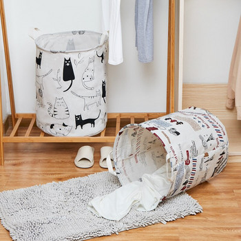 Сгъваема бебешка кошница за пране Кошница за съхранение на разни вещи Кофа за съхранение на играчки Контейнер за мръсни дрехи Сгъваема анимационна кутия за животни пералня