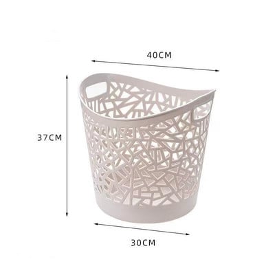 Coș de rufe imitație ratan, coș de depozitare pliabil din plastic, coș de rufe de uz casnic, găleată de depozitare pentru dormitor,