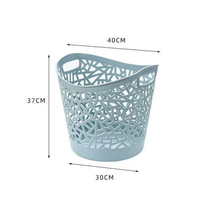 Coș de rufe imitație ratan, coș de depozitare pliabil din plastic, coș de rufe de uz casnic, găleată de depozitare pentru dormitor,