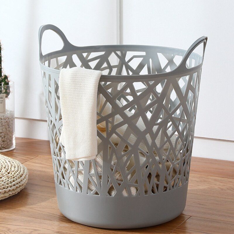 Coș de rufe imitație ratan, coș de depozitare pliabil din plastic, coș de rufe de uz casnic, găleată de depozitare pentru dormitor,