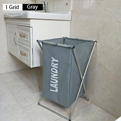 2022 Coș de depozitare pentru haine murdare Coș organizator cu trei grile Coș de rufe pliabil mare Coș de rufe impermeabil pentru acasă