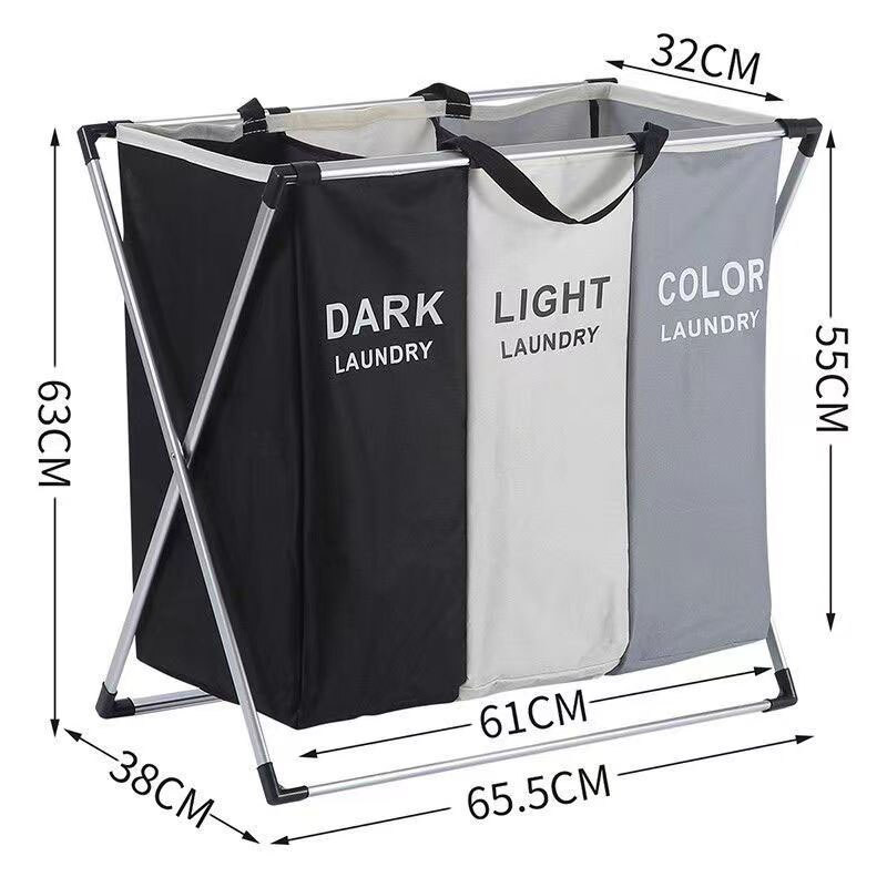 Háztartási összecsukható mosodai kosár Négyzet alakú oxfordi ruha Vízálló piszkos ruhakosár Hordozható rács Szövet tároló játékkosár