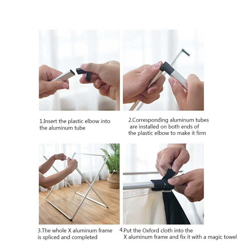 Háztartási összecsukható mosodai kosár Négyzet alakú oxfordi ruha Vízálló piszkos ruhakosár Hordozható rács Szövet tároló játékkosár