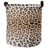 Leopárd szennyes kosár Összehajtható kerek vízálló otthoni rendszerező kosár ruházat gyermekjáték nagy kapacitású tároló kosár
