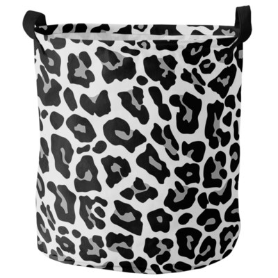 Leopárd szennyes kosár Összehajtható kerek vízálló otthoni rendszerező kosár ruházat gyermekjáték nagy kapacitású tároló kosár