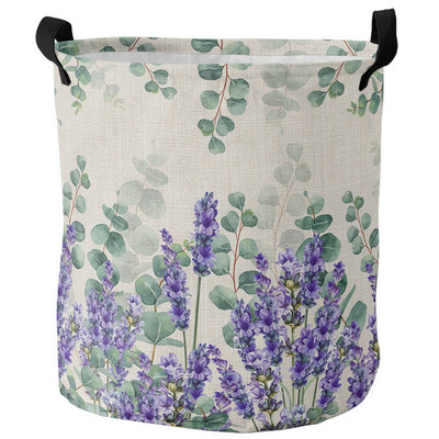 Retro ziedu savvaļas ziedi netīrās veļas grozs salokāms ūdensizturīgs mājas organizators grozs apģērbs bērnu rotaļlietu uzglabāšanas grozs