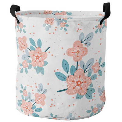 Retro ziedu savvaļas ziedi netīrās veļas grozs salokāms ūdensizturīgs mājas organizators grozs apģērbs bērnu rotaļlietu uzglabāšanas grozs