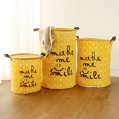 Coș de depozitare pentru rufe murdare din pânză de uz casnic, cutie de organizare pentru jucării, cu capacitate mare, rezistentă la apă, coș pliabil pentru rufe