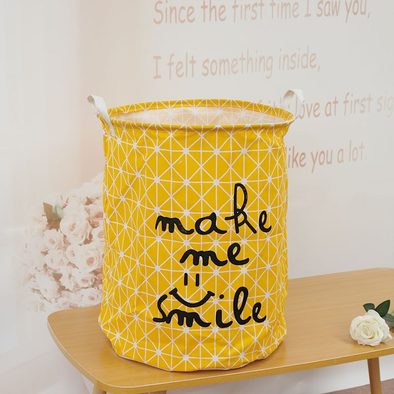 Coș de depozitare pentru rufe murdare din pânză de uz casnic, cutie de organizare pentru jucării, cu capacitate mare, rezistentă la apă, coș pliabil pentru rufe