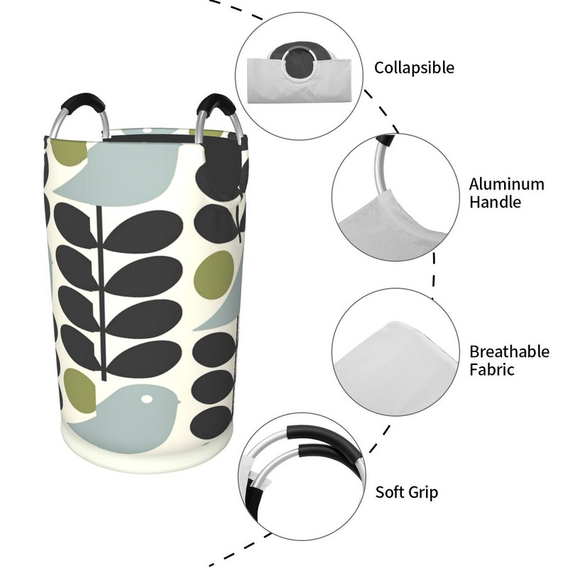 Orla Kiely 1547 Piszkos szennyes kosár Otthoni Játékkosár Tároló Mosodai kosár Mosodai konténer