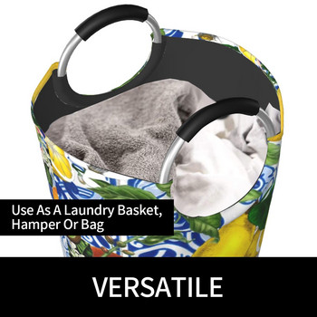 Mediterranean Lemon 1240 Dirty Laundry Basket Home Καλάθι αποθήκευσης παιχνιδιών Καλάθι ρούχων για βρώμικα ρούχα
