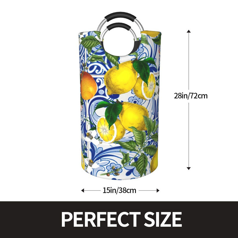 Viduržemio jūros citrina 1240 Nešvarių skalbinių krepšelis Namų žaislų krepšelis Drabužių laikymo krepšelis nešvariems skalbiniams