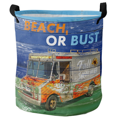 Ház Sea Terrace Beach Island Mosodakosár Összehajtható Oxford Tárolókosarak Mosodarendező piszkos ruhákhoz