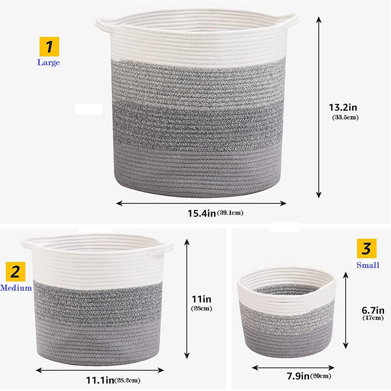 Kézzel készített fonott tároló kosár piszkos szennyes dekoratív tároló rendszerezők otthon és kényelem nagy szennyes kosár játékhoz