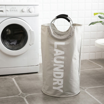 Μεγάλο καλάθι ρούχων 115 λίτρων πτυσσόμενο ύφασμα εμπόδιο πλυντηρίου ρούχων Ψηλή αναδιπλούμενη τσάντα πλυντηρίου αδιάβροχος φορητός κάδος ρούχων