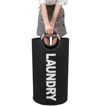 115L Голяма кошница за пране Сгъваема платнена кошница за пране Висока сгъваема чанта за пране Водоустойчив преносим кош за пране