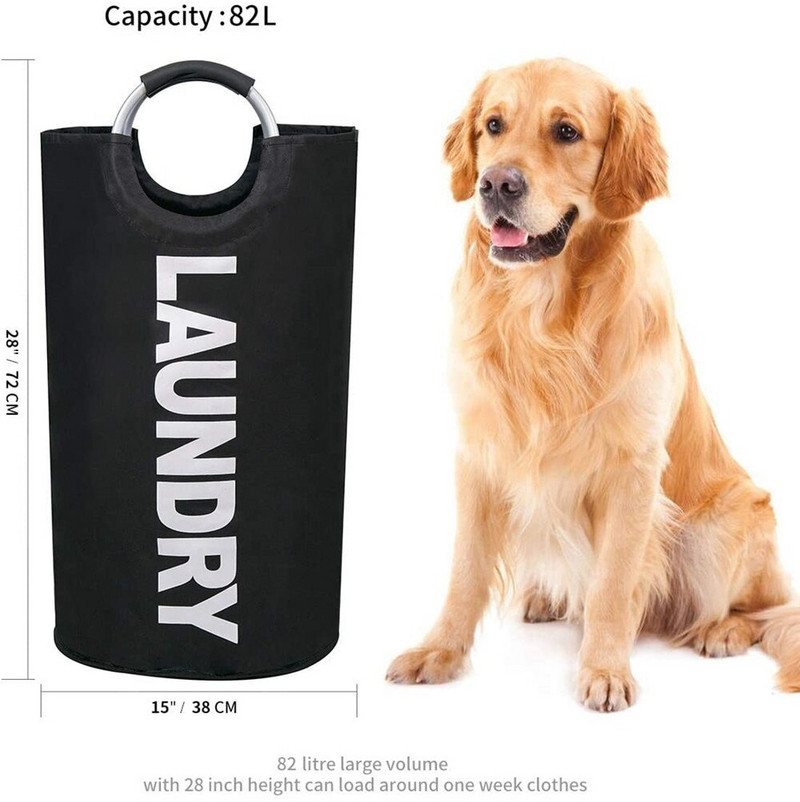 115 l liels veļas grozs, saliekams audums, veļas šķērslis, augsts salokāms veļas maisiņš, ūdensnecaurlaidīga pārnēsājama veļas tvertne