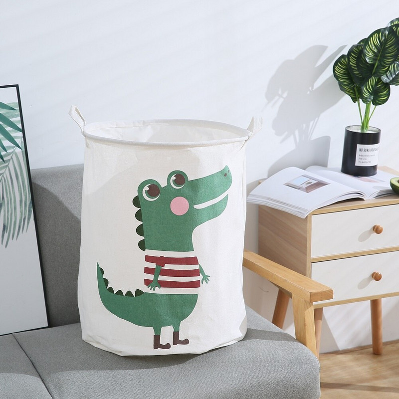 Új összecsukható szennyes kosár piszkos ruhákhoz gyerekeknek játékok szervezők Canvas Wasmand nagy tárolási akadály irodai otthoni szervező