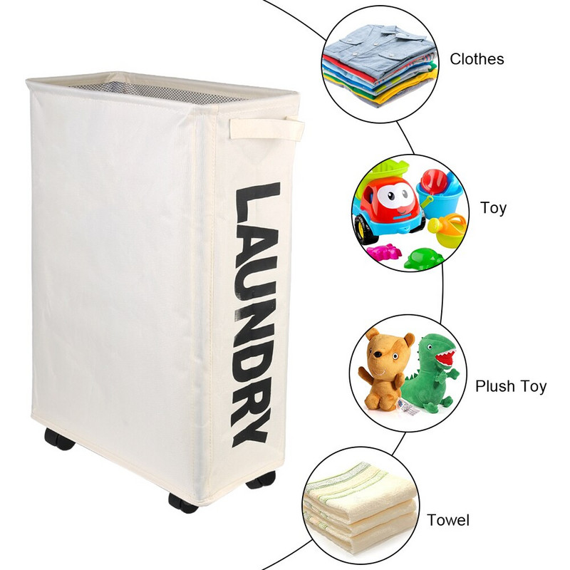 Szennyes kosár Gördülő kerekek Mosodai akadály Összecsukható szennyestáska Tárolójáték Piszkos ruharendező