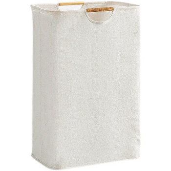 Ξύλινη λαβή Καλάθι πλυντηρίου ρούχων Σκανδιναβικό στυλ Μπάνιο τσάντα για βρώμικα ρούχα Σπίτι Διάφορα παιχνίδια Οργανωτής αποθήκευσης