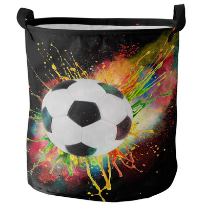 Futbolo futbolo tinklelio eskizas Nešvarių skalbinių krepšelis Sulankstomas vandeniui atsparus namų organizatorius krepšelis Drabužiai Vaikų žaislų laikymo krepšelis