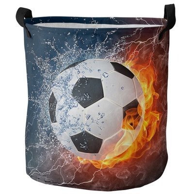 Futbolo futbolo tinklelio eskizas Nešvarių skalbinių krepšelis Sulankstomas vandeniui atsparus namų organizatorius krepšelis Drabužiai Vaikų žaislų laikymo krepšelis