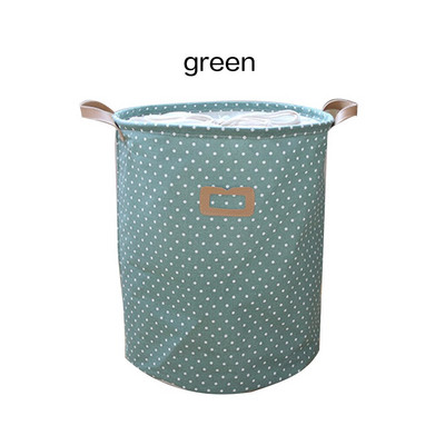 Coș de rufe pliabil de mare capacitate, cu buline, jucării, sac de depozitare, cu închidere cu șnur, sac de rufe pentru găleată pentru haine murdare