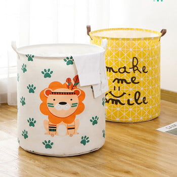 Baby Laundry Basket Sundries Καλάθι αποθήκευσης Πτυσσόμενος κάδος αποθήκευσης παιχνιδιών Δοχείο βρώμικων ρούχων Πτυσσόμενο Cartoon Animal Box πλυντήριο