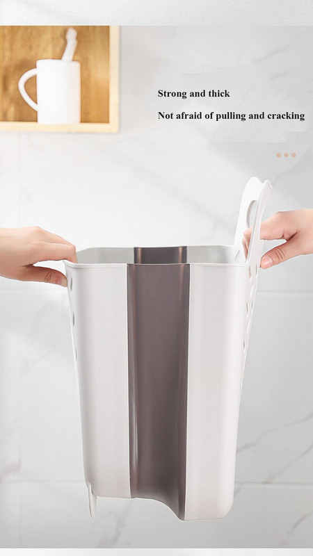 Ruhák akadályozzák a piszkos szennyes táskát Összehajtható szennyeskosár Tárolás Nagy tárhely Lyukasztómentes akasztófal Piszkos ruhák