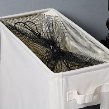 Τακτικό κάλυμμα ρούχων οικιακής χρήσης με ρόδες πτυσσόμενο καλάθι πλυντηρίου πλέγμα αδιάβροχη ανθεκτική οργάνωση τσάντας πλυντηρίου