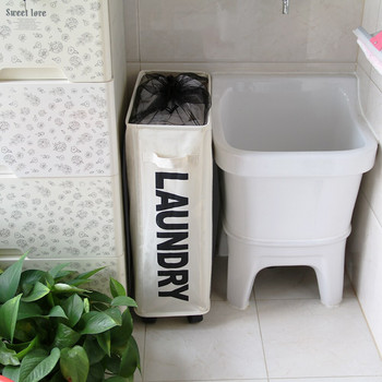 Τακτικό κάλυμμα ρούχων οικιακής χρήσης με ρόδες πτυσσόμενο καλάθι πλυντηρίου πλέγμα αδιάβροχη ανθεκτική οργάνωση τσάντας πλυντηρίου