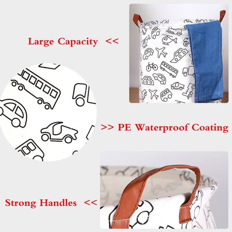 Naujas 1 vnt sulankstomas skalbinių krepšelis didelės talpos skalbinių kliūtis nešvariems drabužiams laikyti