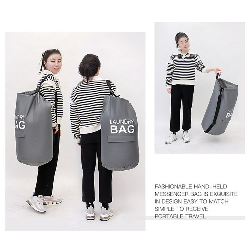 70L 28" 600D Oxford Fabric Mosodai kosár Vízálló összecsukható akasztó Akasztható Otthoni táska Tároló Szervező Vállpánt kialakítás