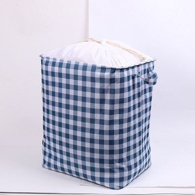 75L didelės talpos medvilninis lininis nešvarių skalbinių krepšelis sulankstomas kvadratinis vandeniui atsparus organizatorius kibiras nešvarių drabužių laikymo krepšelis