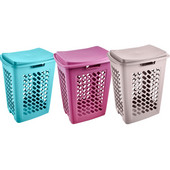 Coș de rufe Piet cu fante de aerisire și husă rabatabilă 60L 49x37x60 cm în diverse culori