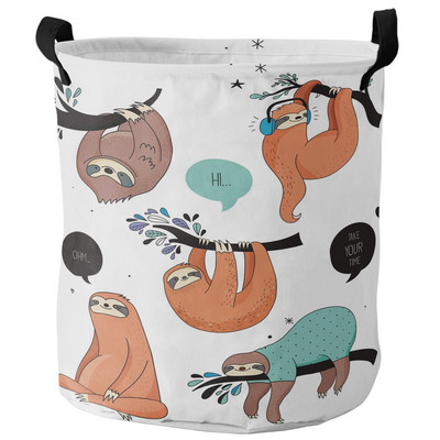 Miško gyvūnai Miškai Pelėda Lapė Elnias Nešvarių skalbinių krepšelis Sulankstomas vandeniui atsparus namų organizatorius krepšelis Drabužių Vaikų žaislų laikymo krepšelis