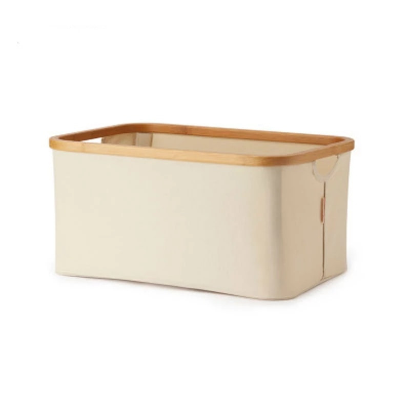 Skalbinių krepšelis Didelis bambuko nešvarių drabužių užtvaras su rankena vandeniui atsparus sulankstomas skalbinių laikiklis