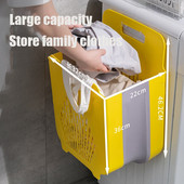 Zidna sklopiva košara Prozračna košara za pohranu prljave odjeće Kanta za pohranu kupaonske odjeće Torba za organizator rublja